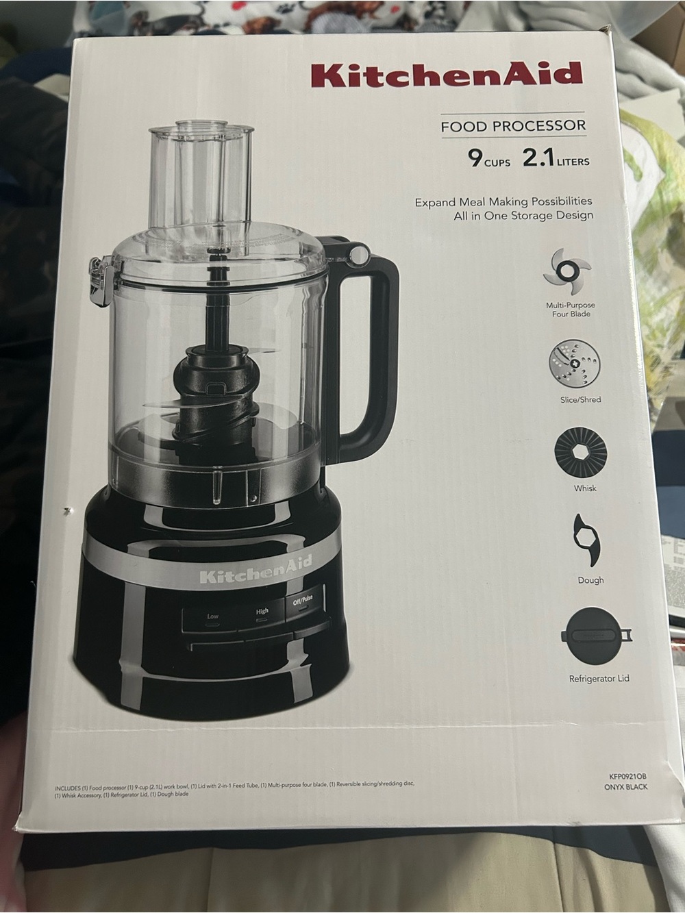 KitchenAid Onyx Black 9-Cup Food Processor with Clear Work Bowl
